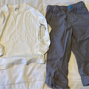 Baby GAP boys cotton long sleeve tee and roll up pants
